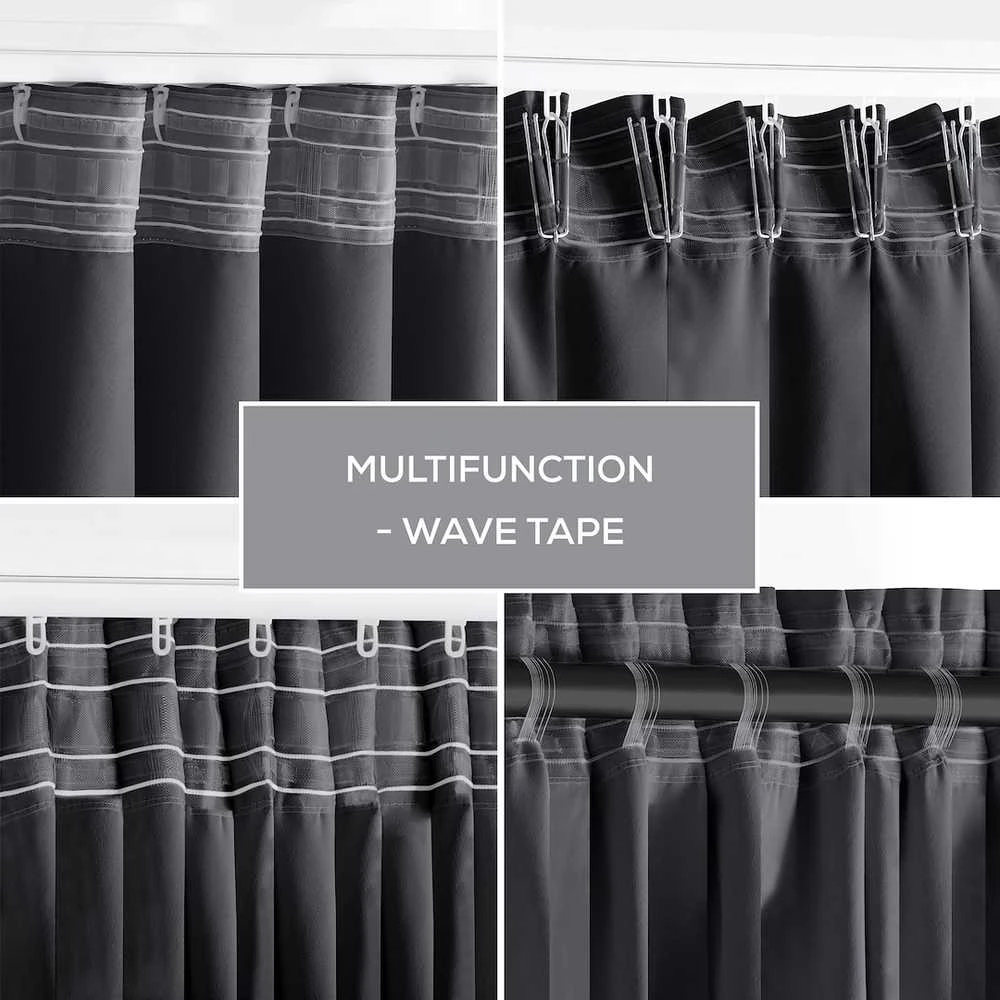 Užuolaida AH BLACKOUT PLEAT CHARCOAL 140X175 1PC