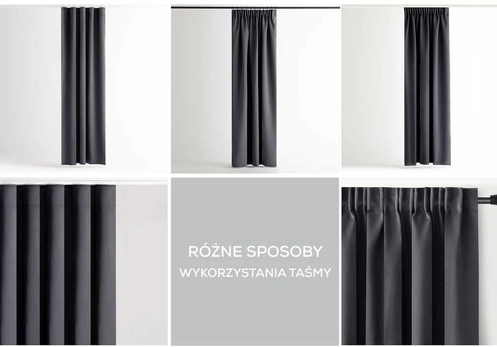 Užuolaida AH BLACKOUT PLEAT CHARCOAL 140X175 1PC