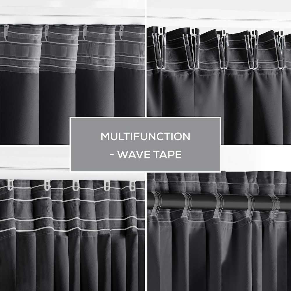 AmeliaHome Užuolaida 140×270 cm blackout tamsiai pilka AH