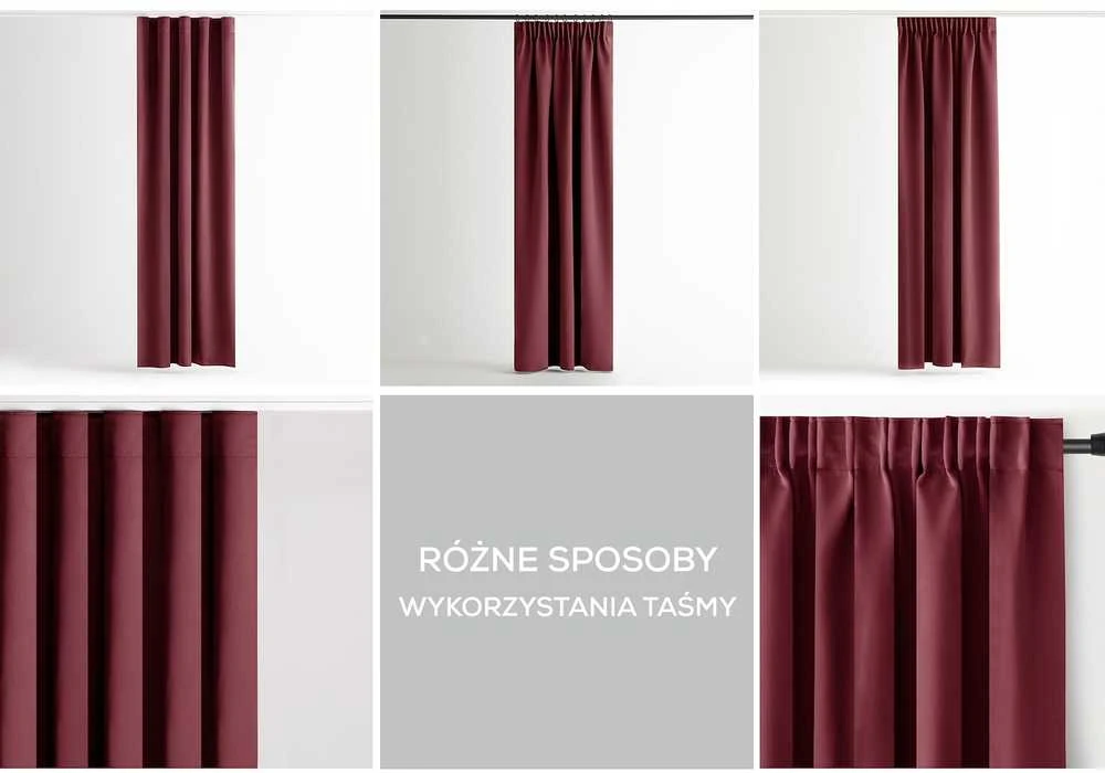 Užuolaida AH BLACKOUT PLEAT WINE 140X175 1PC