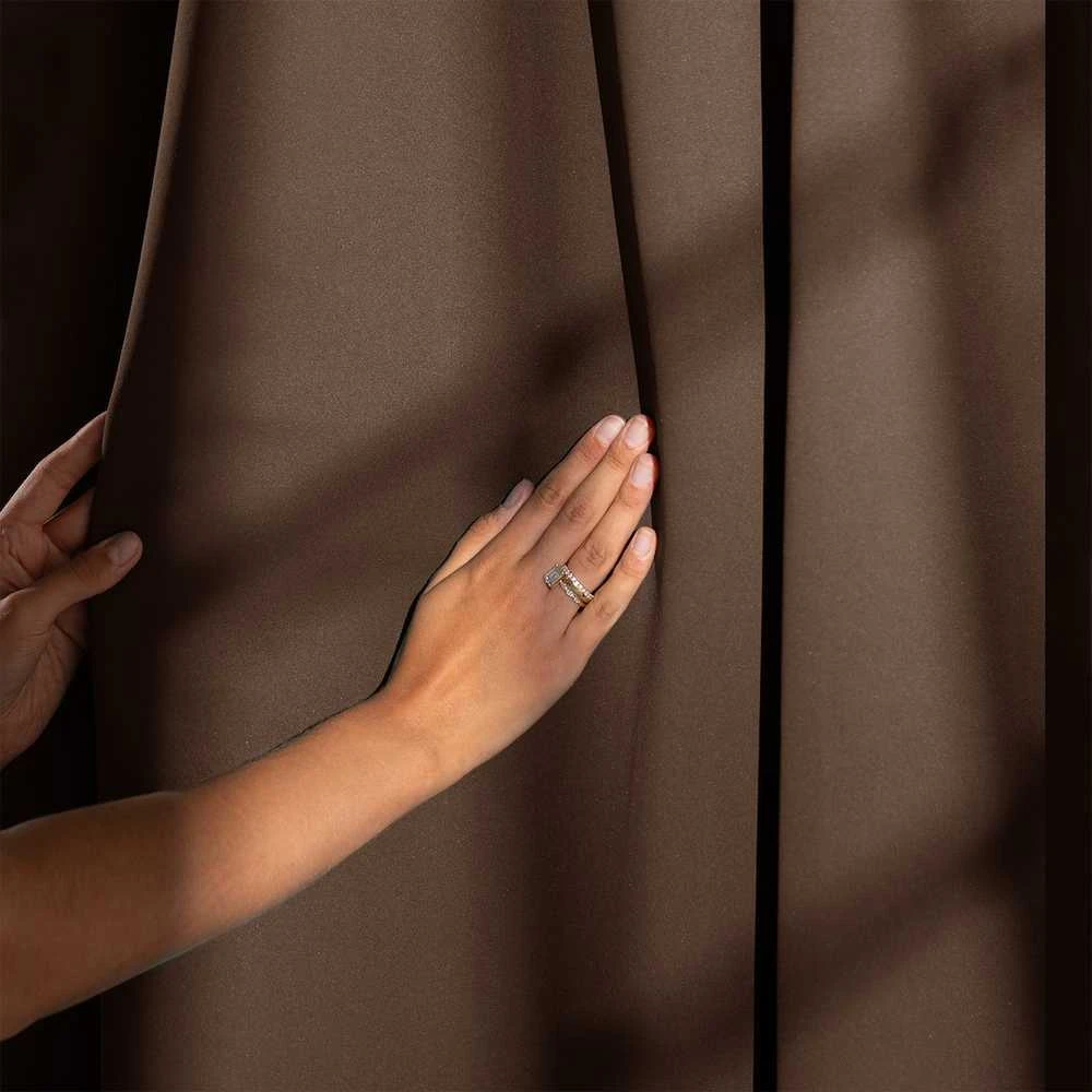RESTILO zasłona BLACKOUT spalva ruda szarfa upinająca styl klasyczny taśma materiał blackout 140x175