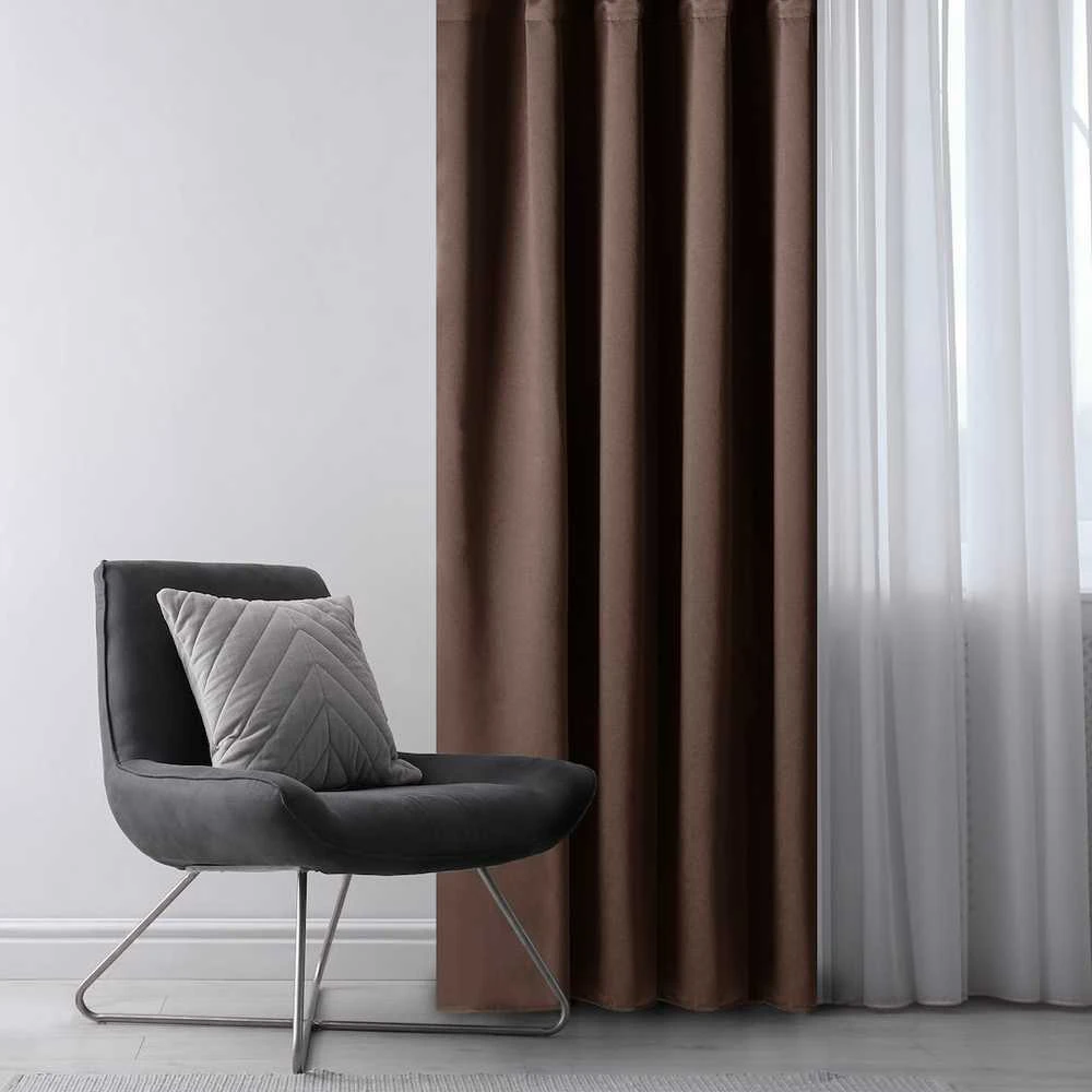 Curtain BLACKOUT color ruda style classic sidabrinis eyelets blackout 140x245 AmeliaHome