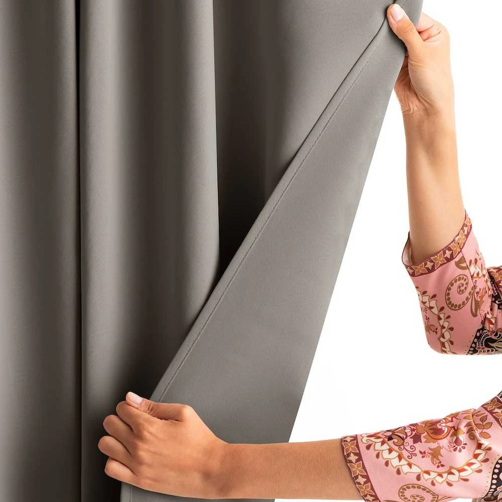 Užuolaida 140×270 cm smėlio spalvos blackout klostė CURT AH