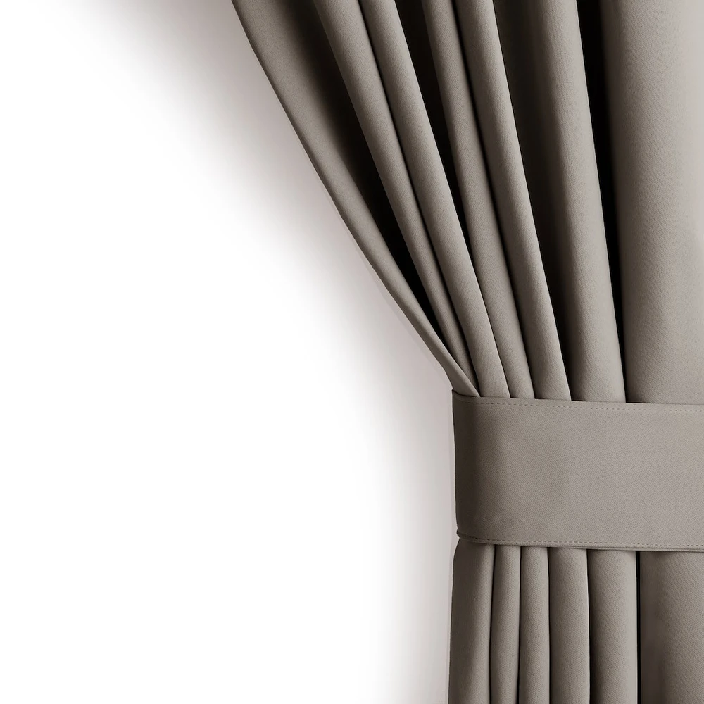 RESTILO BLACKOUT curtain, beige, plain, classic, classic tieback, classic style, multifunctional tape, heavyweight blackout fabric, 285 x 260 cm.