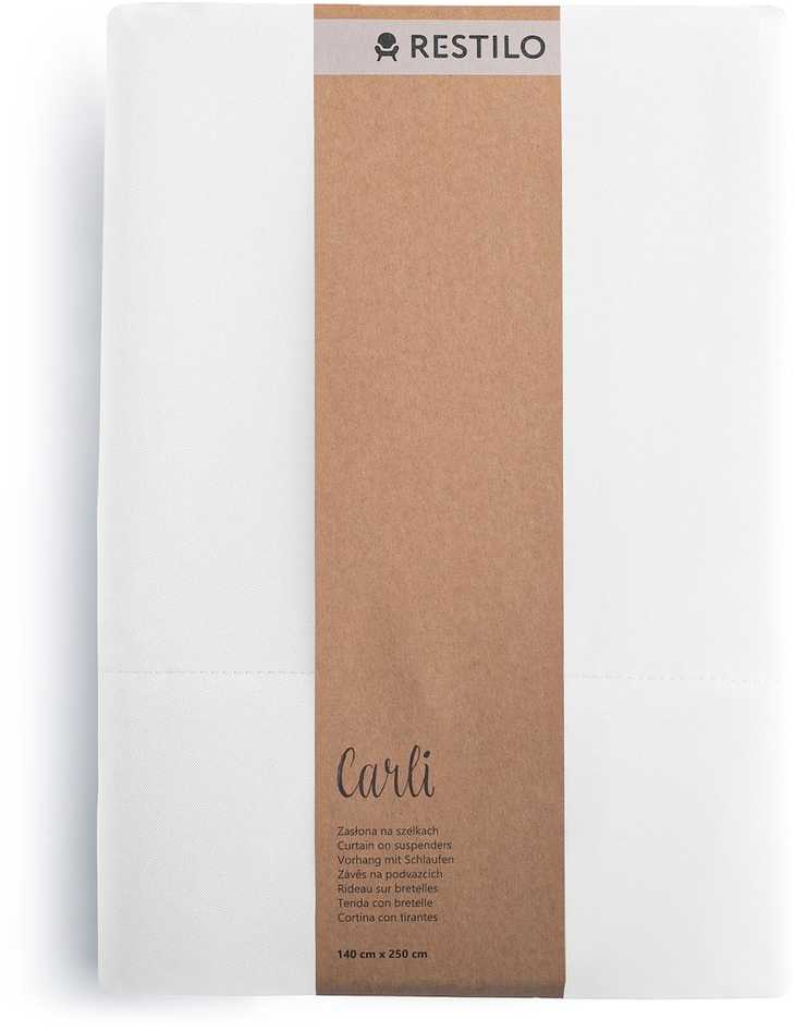 Balta užuolaida Carli su kilpomis AmeliaHome 140 × 250 cm