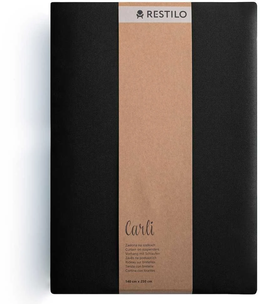 Užuolaida RES OXFORD CARLI TAB Juodas 140X250 1PC