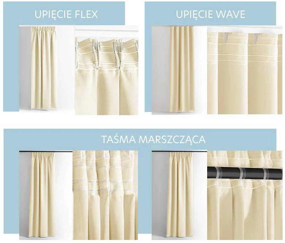Užuolaida RES OXFORD CARLI PLEAT CREAM 200X270 1PC