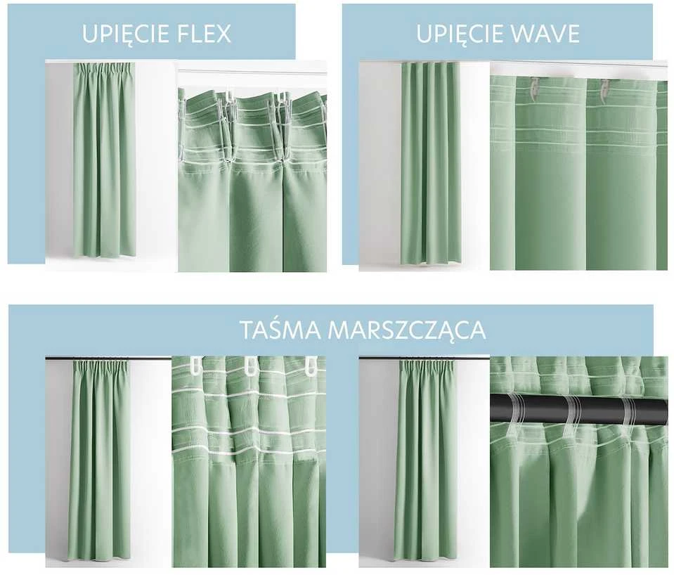 Užuolaida RES OXFORD CARLI PLEAT MINT 140X270 1PC