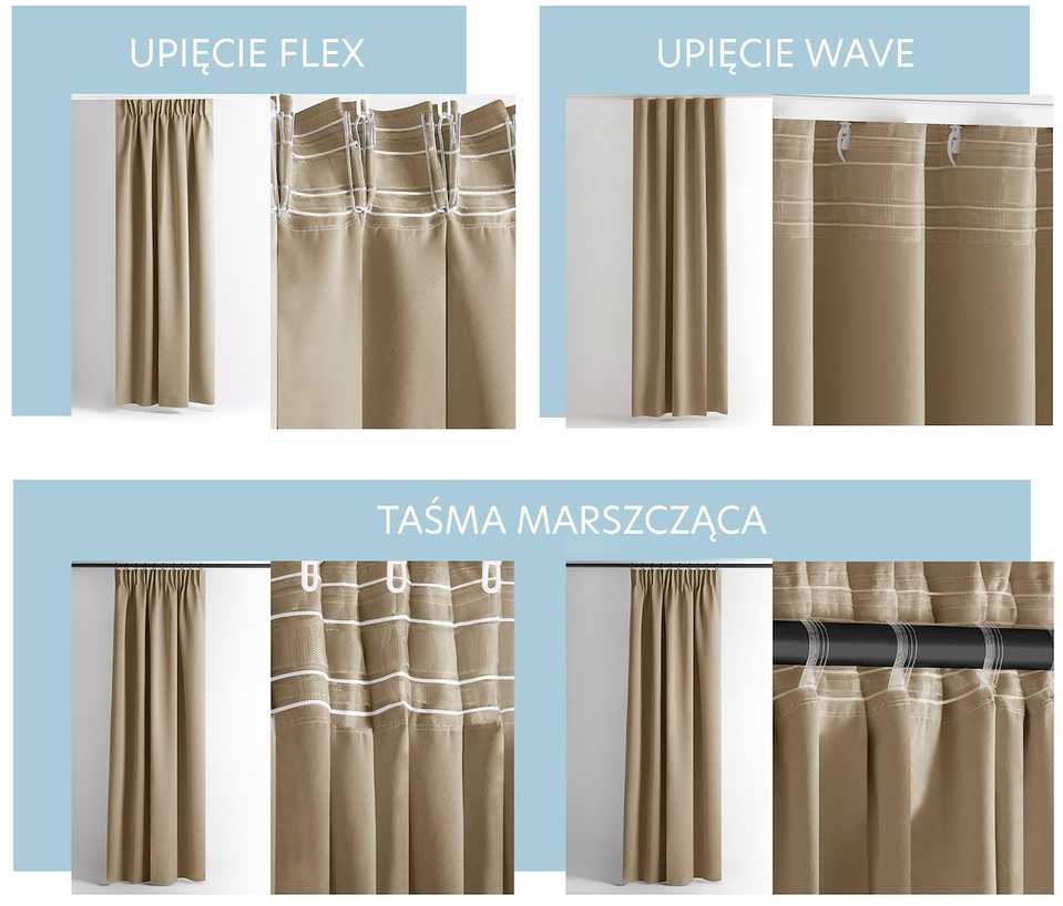 Užuolaida RES OXFORD CARLI PLEAT BEIGE 140X250 1PC