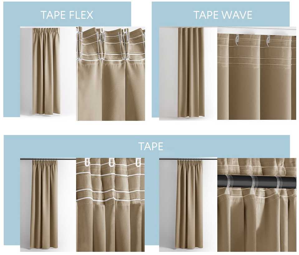 Užuolaida RES OXFORD CARLI PLEAT BEIGE 140X250 1PC