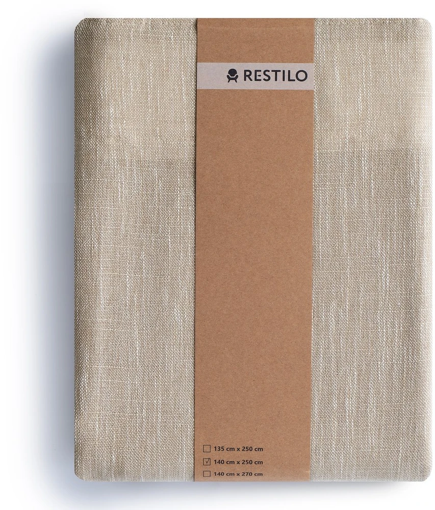 RESTILO užuolaida VALETA kapučino spalvos modernaus stiliaus juostos medžiaga viskozė, mikropluoštas 140x250