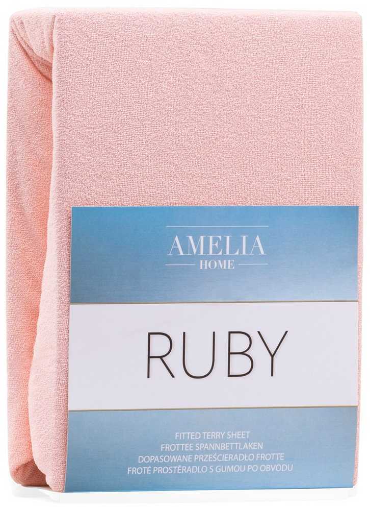 AmeliaHome Paklodė su guma 120–140x200 cm persikinės spalvos