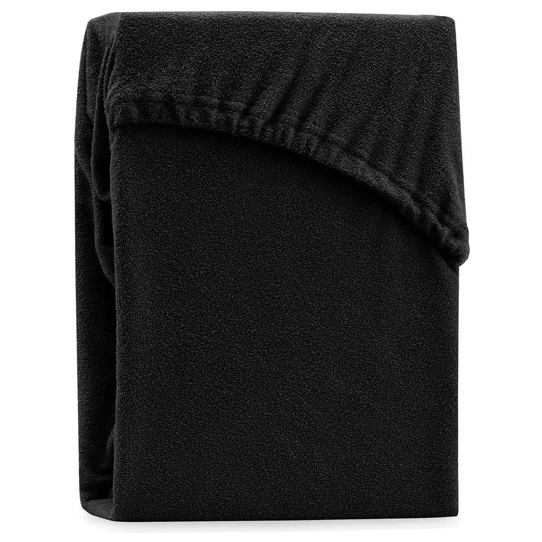 AmeliaHome Paklodė su guma 140–160×200+30 juoda AH Ruby