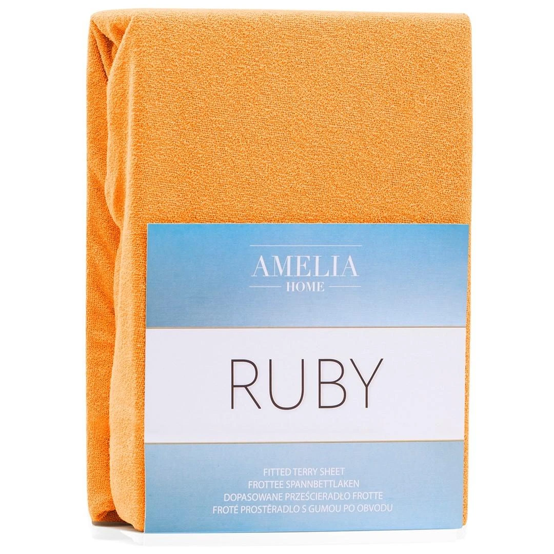 AmeliaHome Paklodė su guma oranžinė 80–90x200+30 AH RUBY