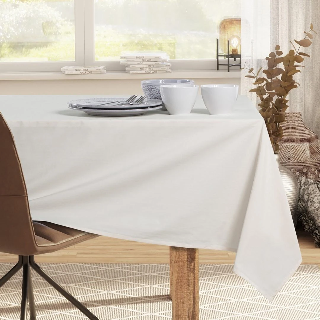 DecoKing Staltiesė 140×400 cm kreminės spalvos DK PURE HMD