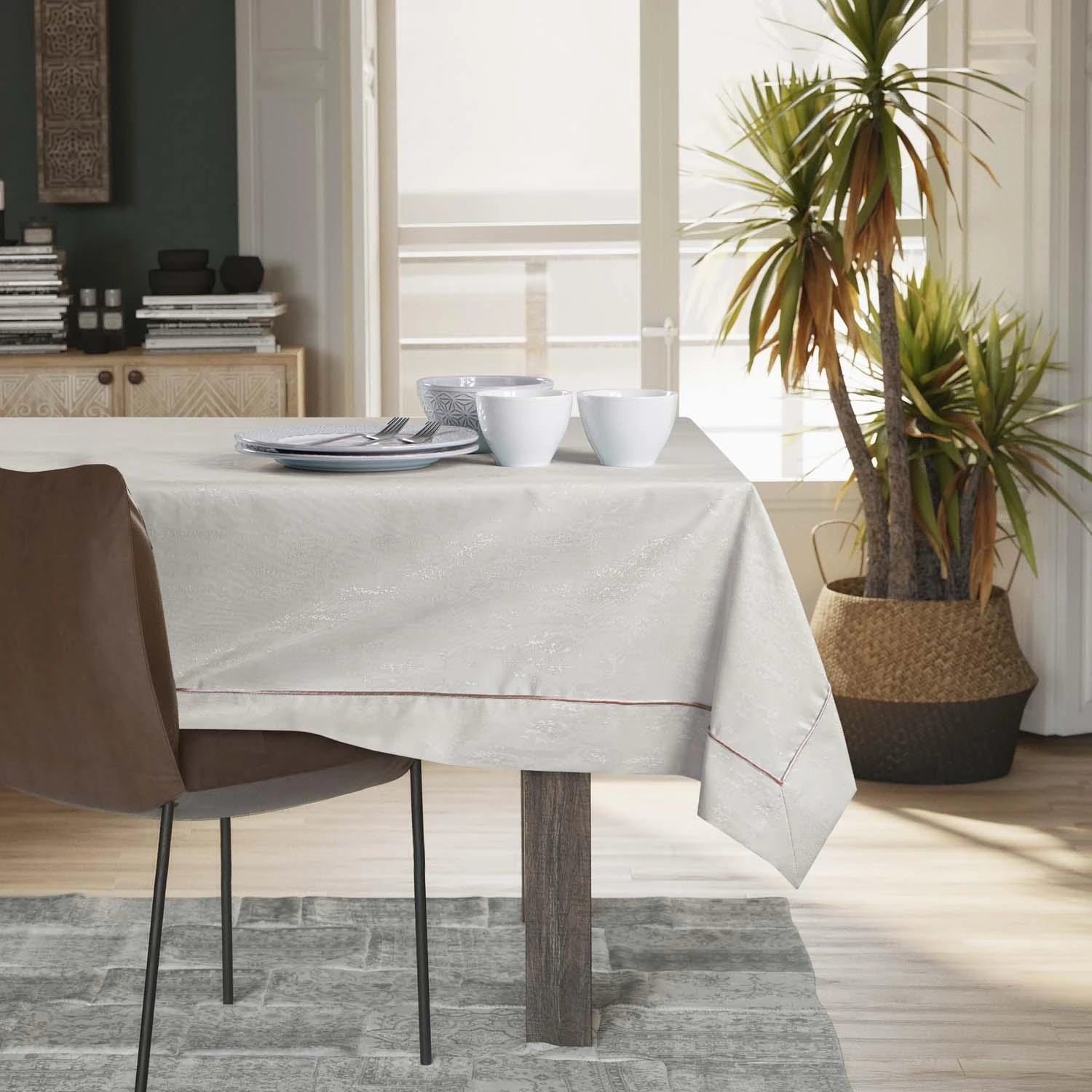 AmeliaHome Staltiesė kreminės spalvos 120×200 AH VESTA
