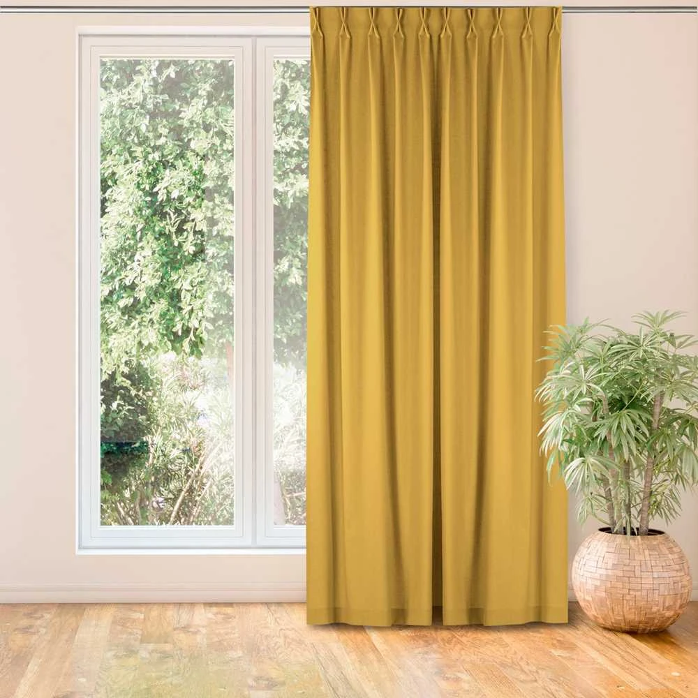 Homede Užuolaida 220×270 cm garstyčių spalvos BRAID FLEX CARMENA