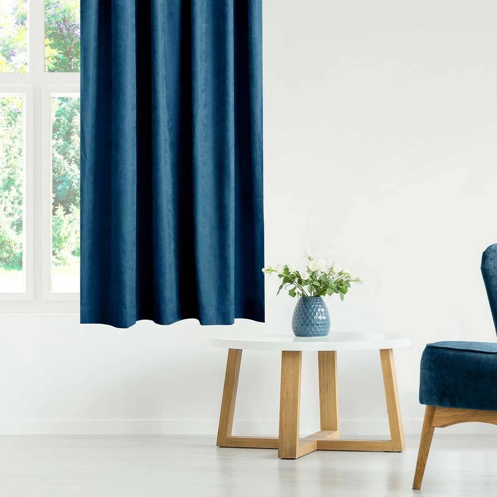 Homede Užuolaidos iš čenilio 280×245 cm indigo