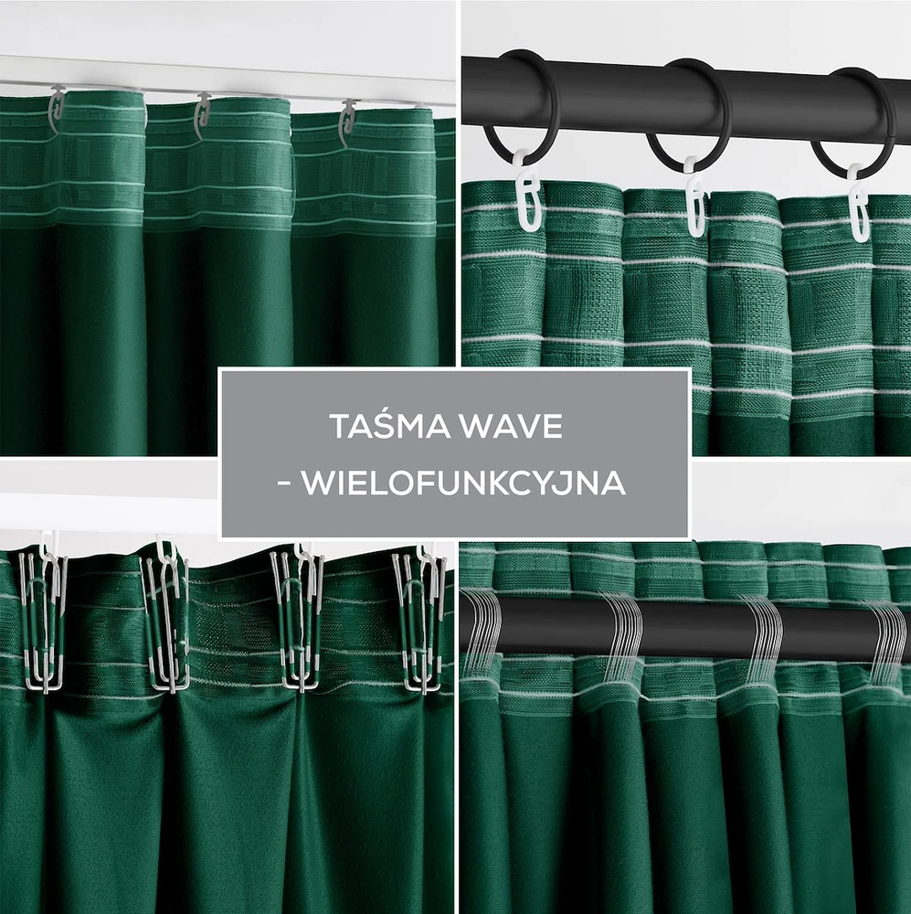 Užuolaida aksominė tamsiai žalia 140×270 cm CURT