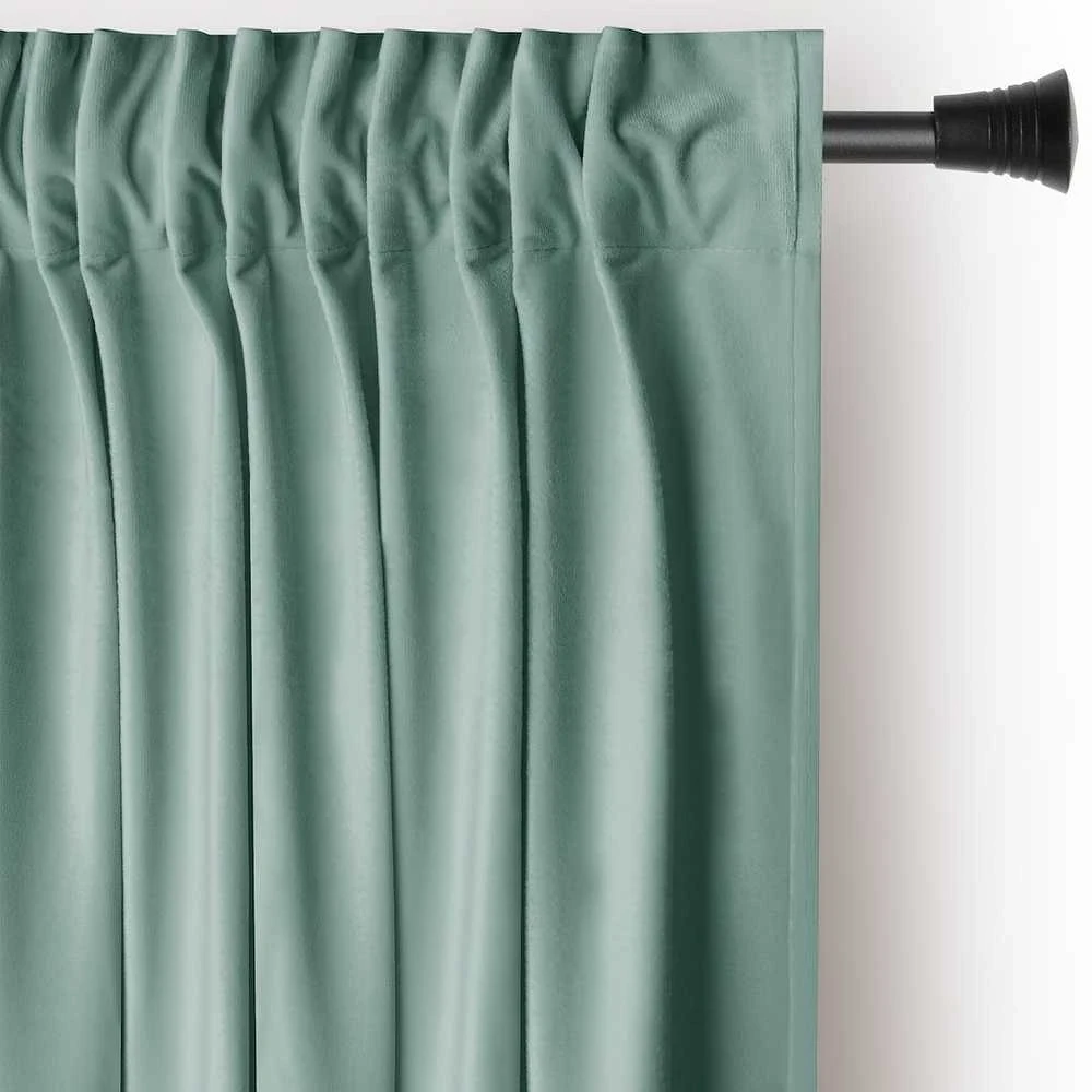 Užuolaidos VELVET spalva miętowy styl klasyczny taśma materiał velvet 140x270 AmeliaHome