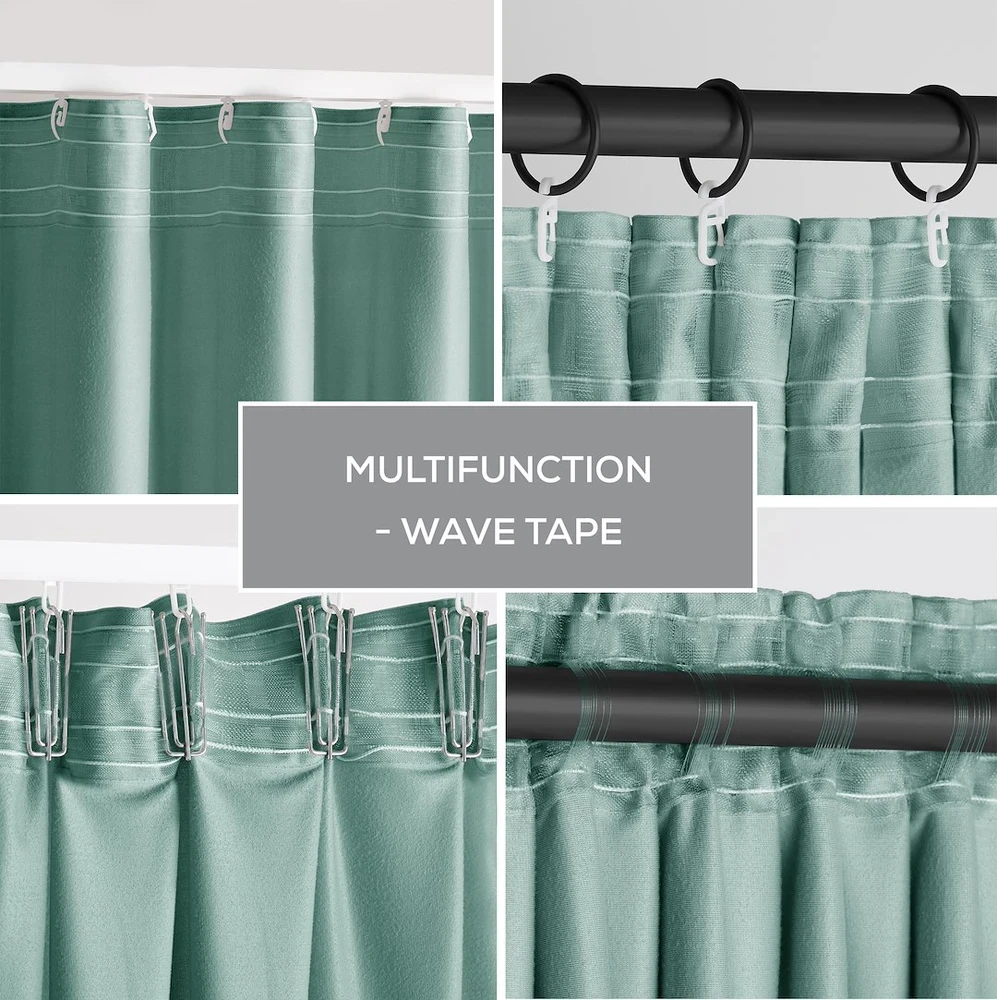Užuolaidos VELVET spalva miętowy styl klasyczny taśma materiał velvet 140x270 AmeliaHome