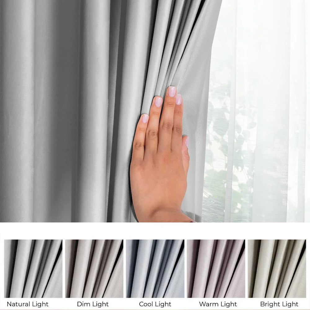 Naktinė užuolaida AmeliaHome VELVET 140X245 cm, 1 vnt., juosta/kabliukai, spalva: sidabrinė
