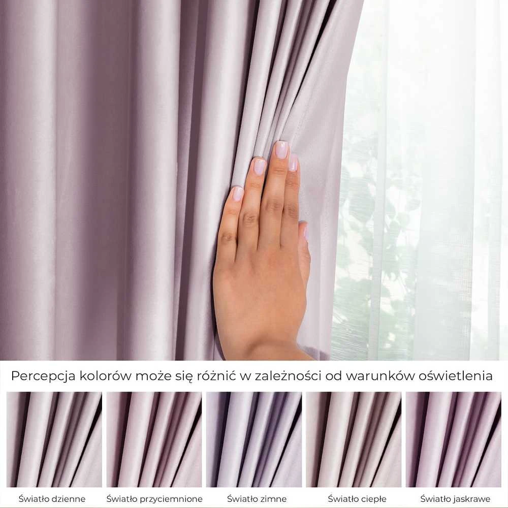Naktinė užuolaida su žiedais AmeliaHome VELVET 140X245 cm, 1 vnt., spalva: rožinė