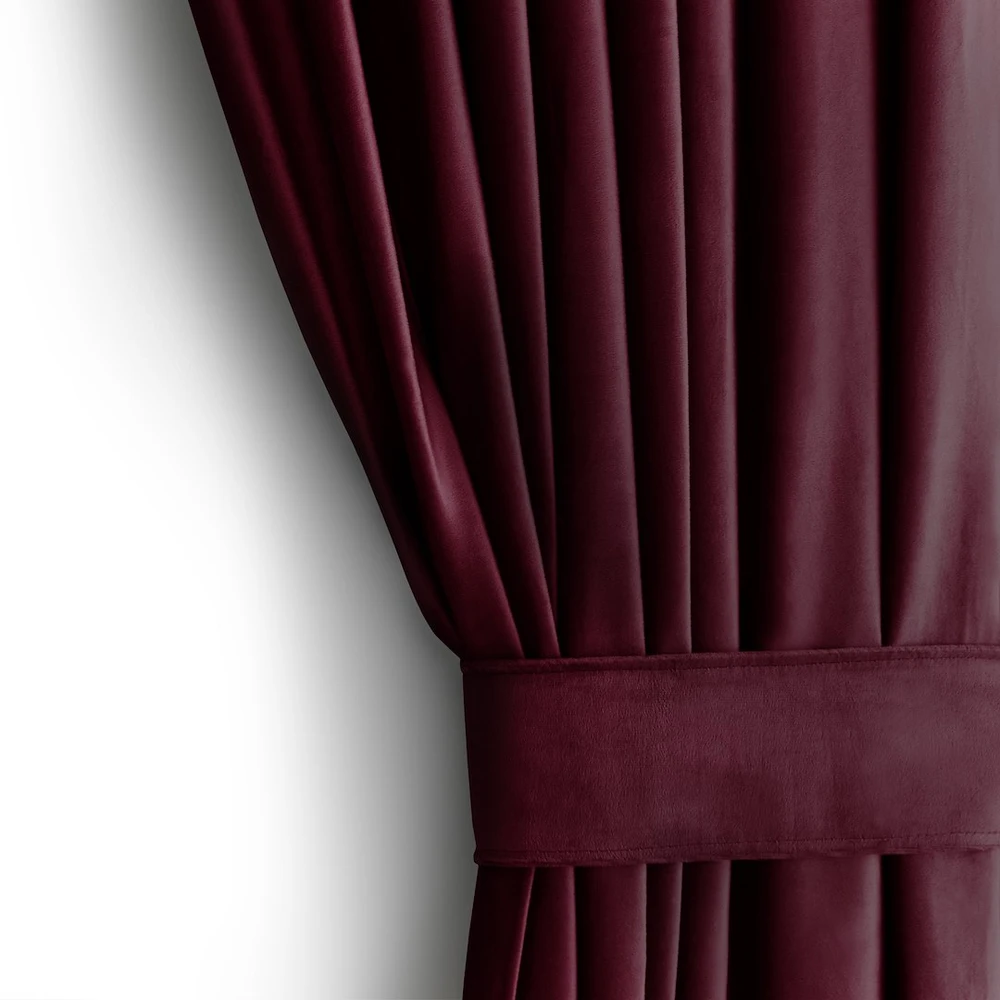 Užuolaidos VELVET spalva raudona styl klasyczny taśma materiał velvet 140x245 AmeliaHome