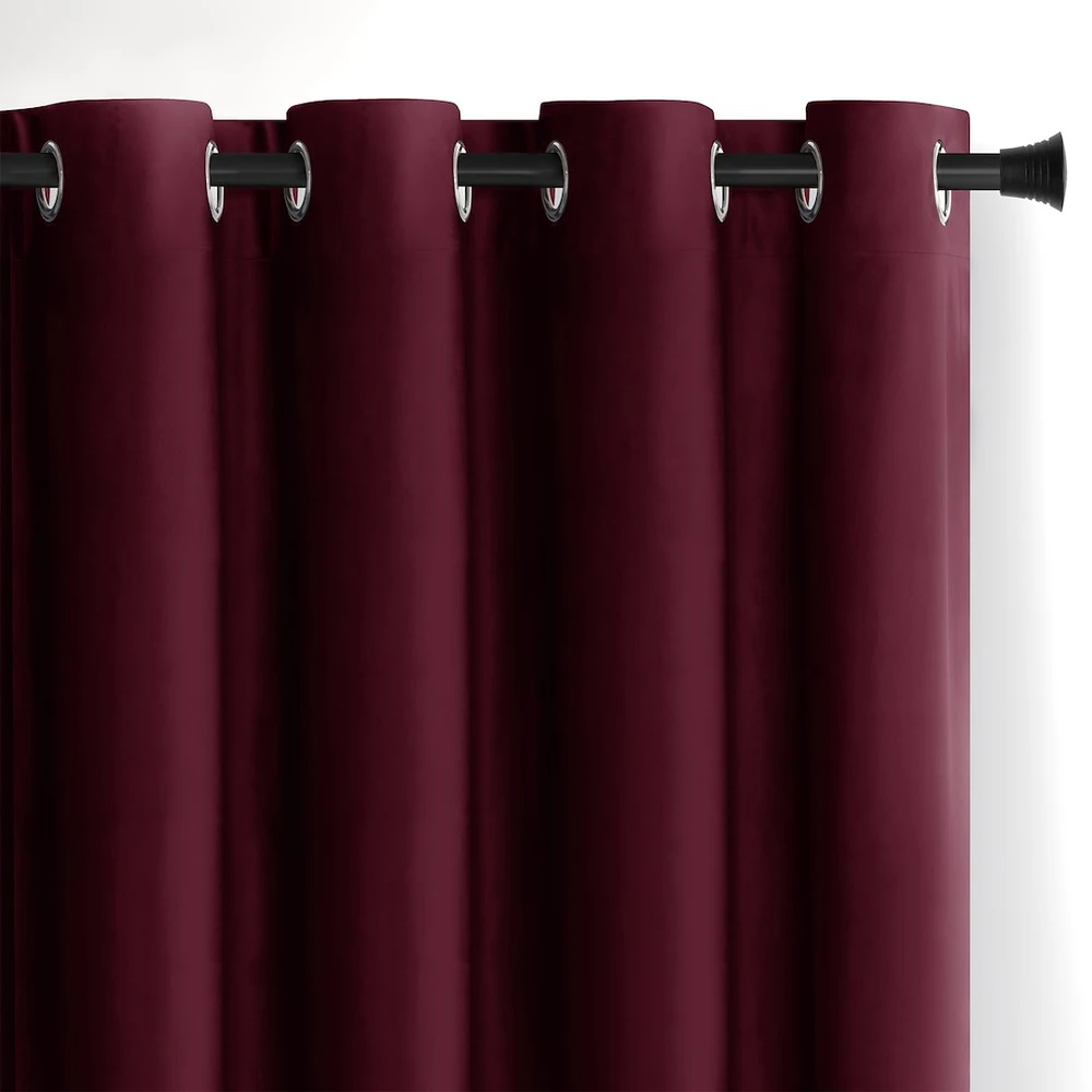 Naktinė užuolaida su žiedais AmeliaHome VELVET 140X270 cm, 1 vnt., spalva: vyno
