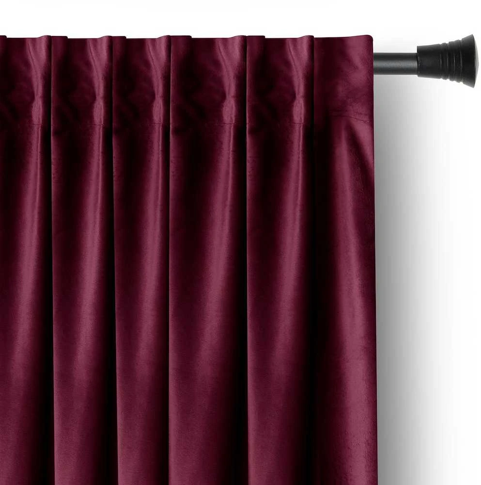 Užuolaidos VELVET spalva raudona styl klasyczny taśma materiał velvet 140x245 AmeliaHome