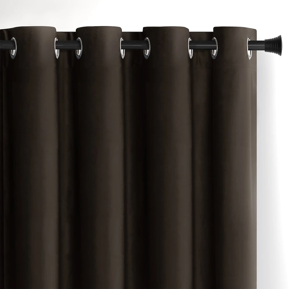 Užuolaidos VELVET spalva ruda styl klasyczny przelotki Sidabrinė materiał velvet 140x270 AmeliaHome