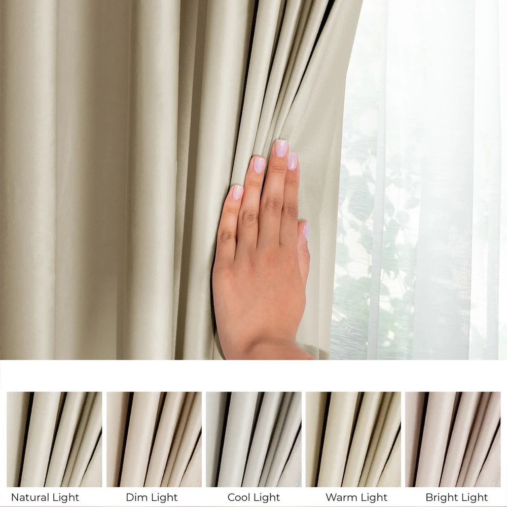 AmeliaHome Užuolaida 140×245 smėlio spalvos aksominė AH