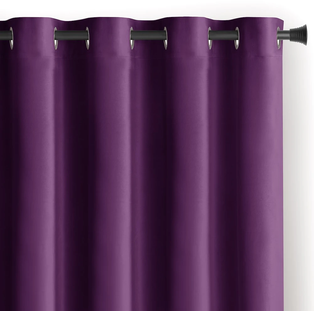 Naktinė užuolaida su žiedais AmeliaHome VELVET 140X245 cm, 1 vnt., spalva: slyvų