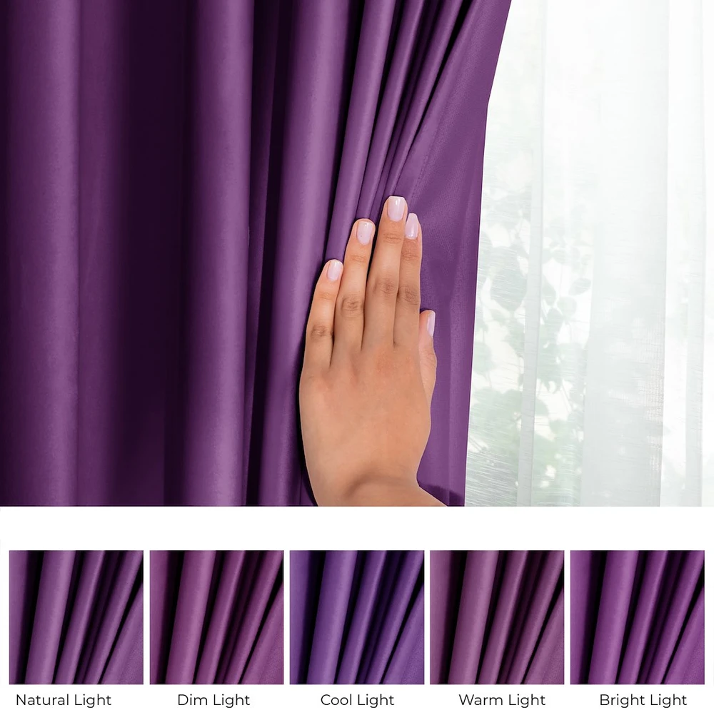 CLASSIC Užuolaidos VELVET spalva violetinė stiliaus klasikinė juosta medžiagos tipas - tekstilė aksomas 140x270 AmeliaHome