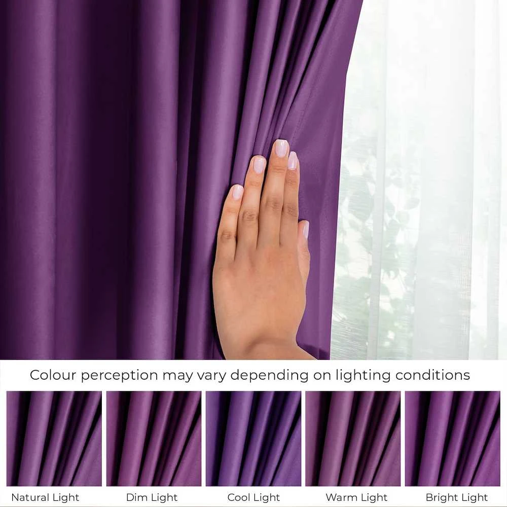 CLASSIC Užuolaidos VELVET spalva violetinė stiliaus klasikinė juosta medžiagos tipas - tekstilė aksomas 140x245 AmeliaHome