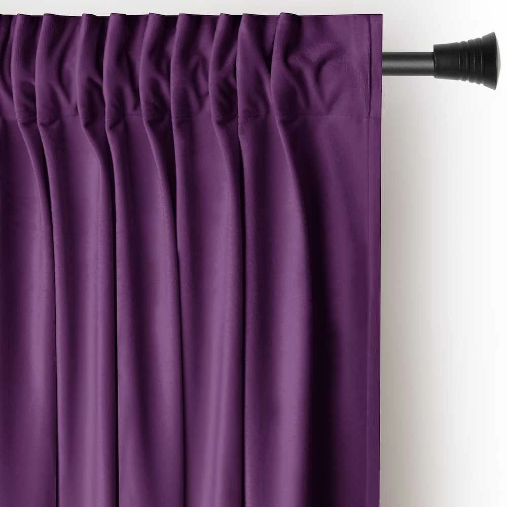 CLASSIC Užuolaidos VELVET spalva violetinė stiliaus klasikinė juosta medžiagos tipas - tekstilė aksomas 140x270 AmeliaHome