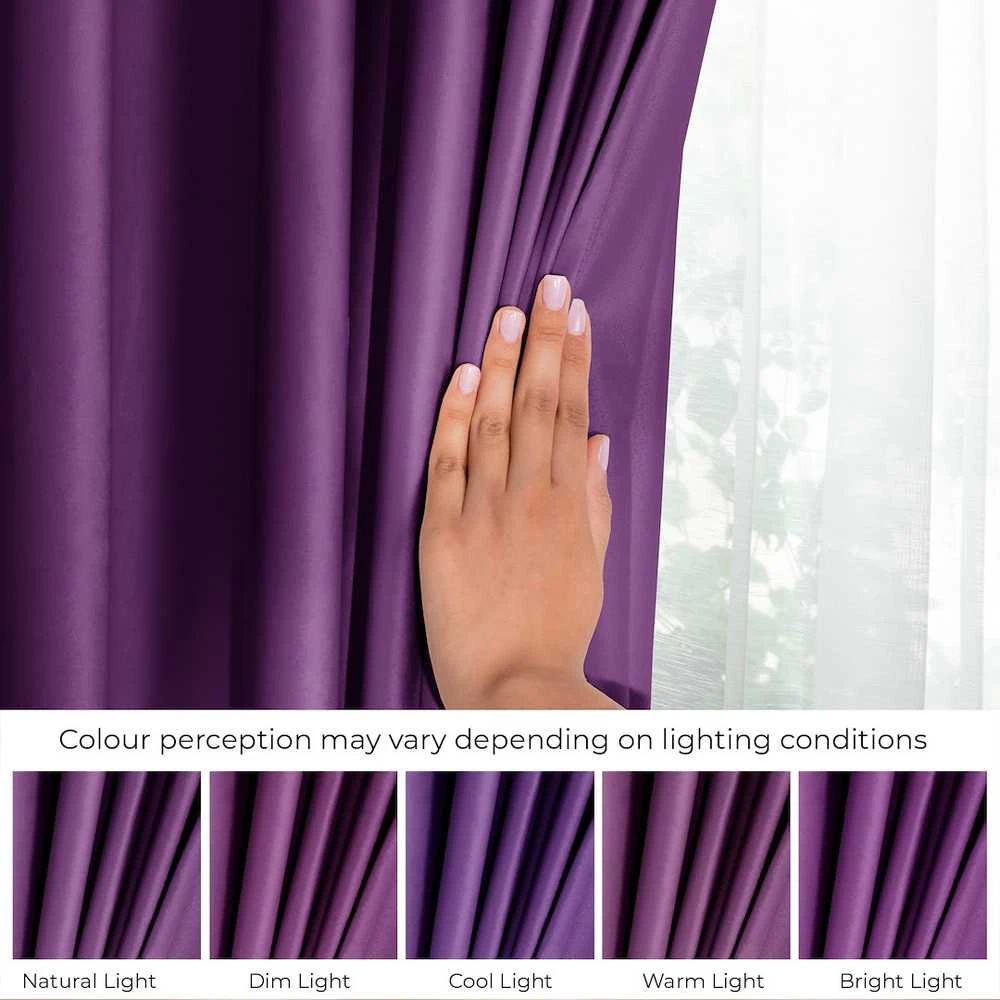 CLASSIC Užuolaidos VELVET spalva violetinė stiliaus klasikinė juosta medžiagos tipas - tekstilė aksomas 140x270 AmeliaHome