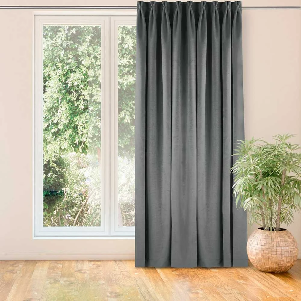 Homede Užuolaidos tamsiai pilkos 135×300 VELVET FLEX