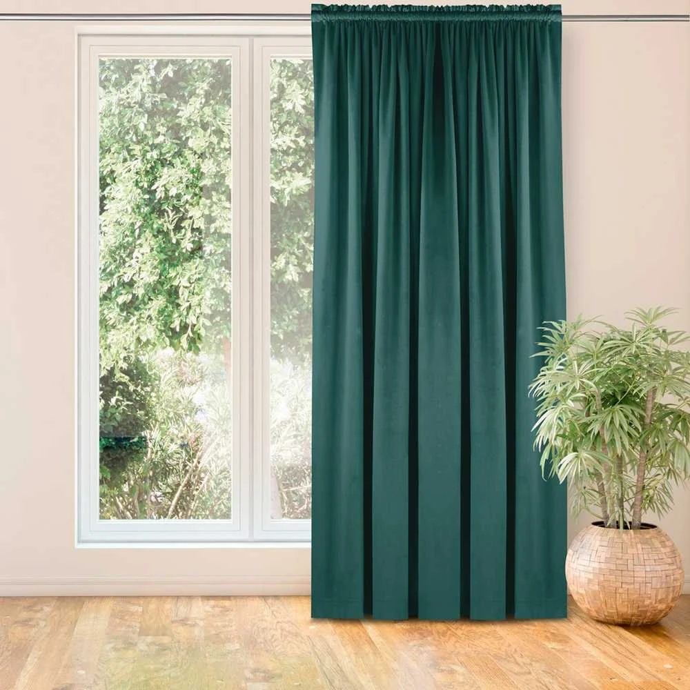 Homede Užuolaidos 135×225 cm iš aksomo tamsiai mėlynos