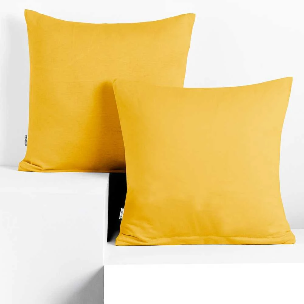 Geltoni dekoratyviniai užvalkalai Amber 50x50