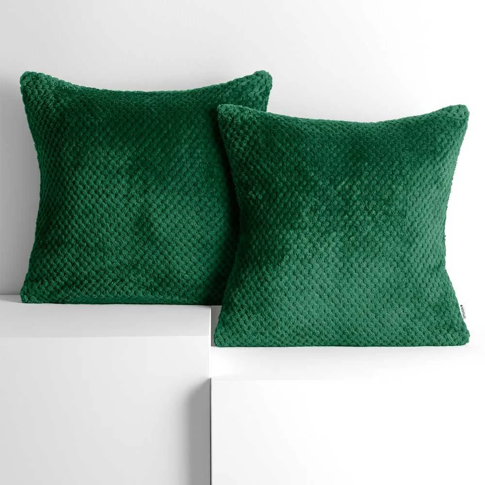 DecoKing Pagalvės užvalkalas 45×45 cm tamsiai žalia HENRY