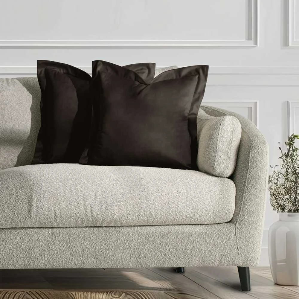 AmeliaHome Pagalvių užvalkalai aksominiai 45×45 tamsiai rudi