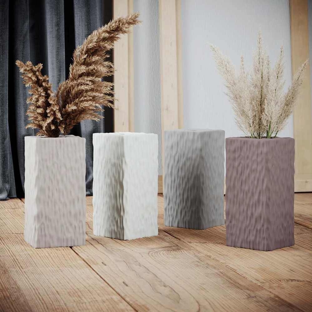 AmeliaHome VASE/AH/DEVON/POWDER Rožinis/10,2X22,7