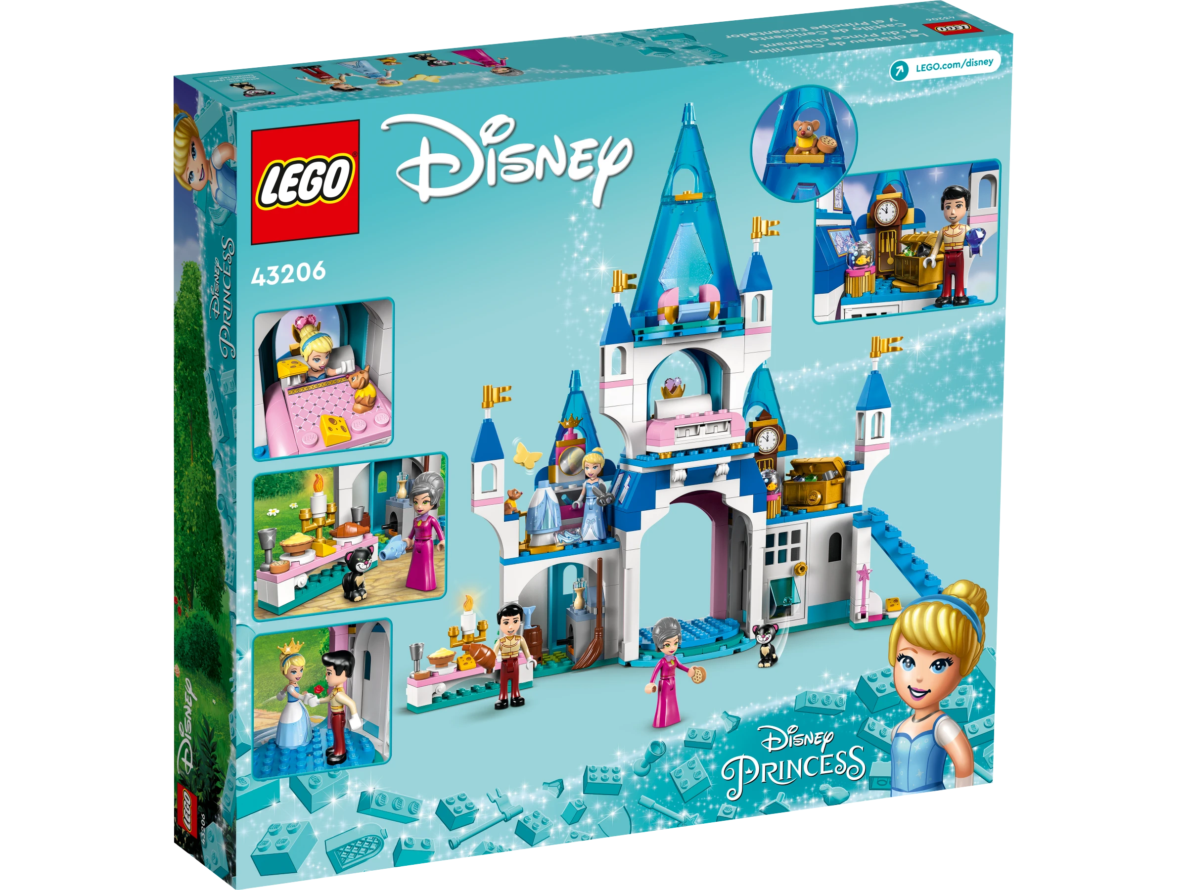 LEGO® ǀ Disney Pelenės ir Žavingojo princo pilis 43206 konstravimo rinkinys (365 dalys) 43206