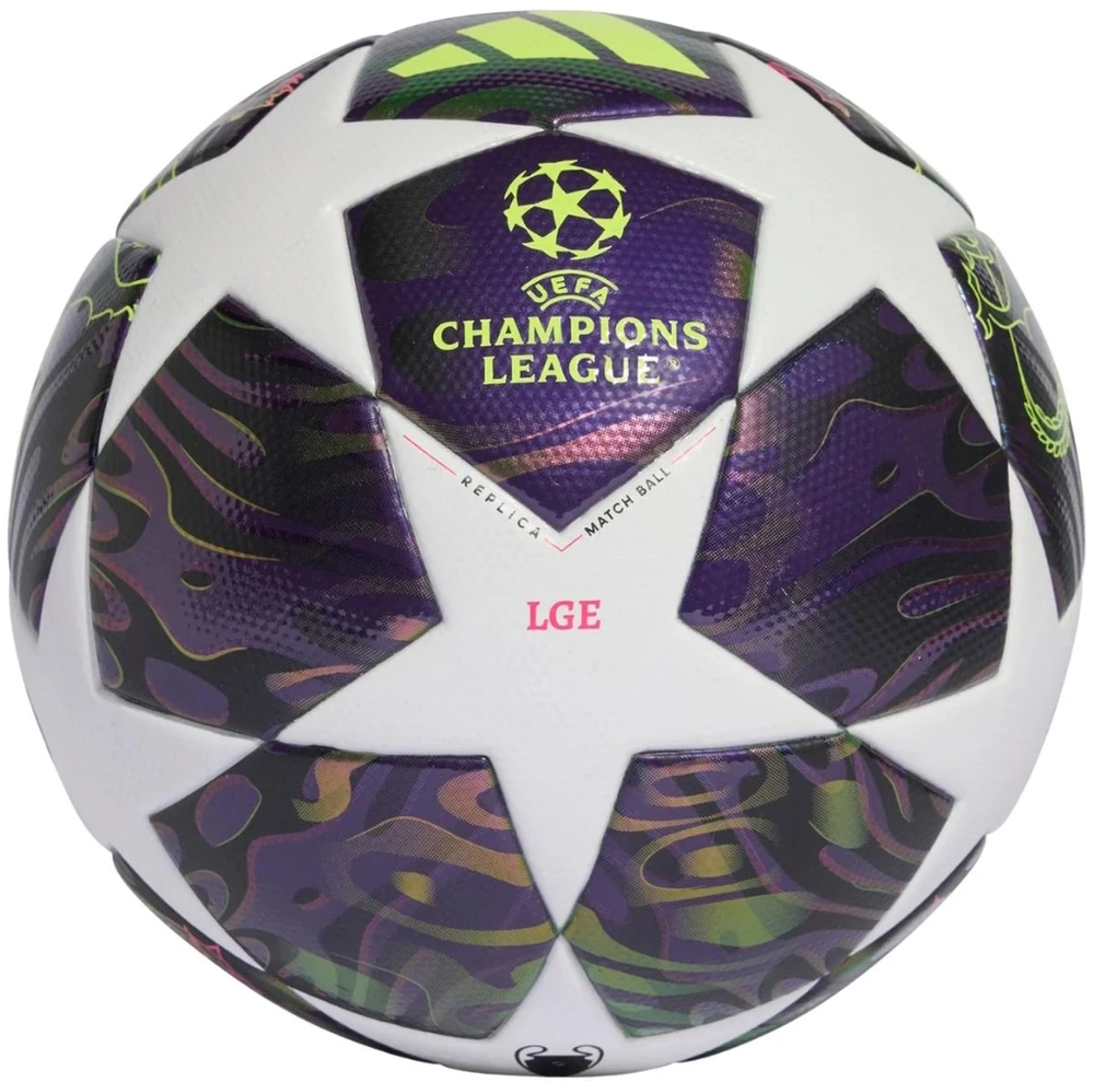 Futbolo kamuolys adidas UCL 25/26 Final League Box violetinė-balta JX9101 (4)