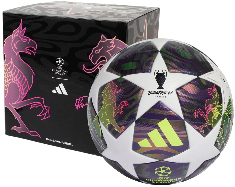 Futbolo kamuolys adidas UCL 25/26 Final League Box violetinė-balta JX9101 (4)