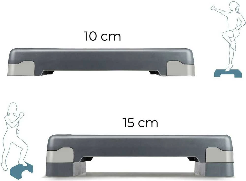 Umbro aerobikos laiptelis: 10 cm ir 15 cm aukščio reguliavimas