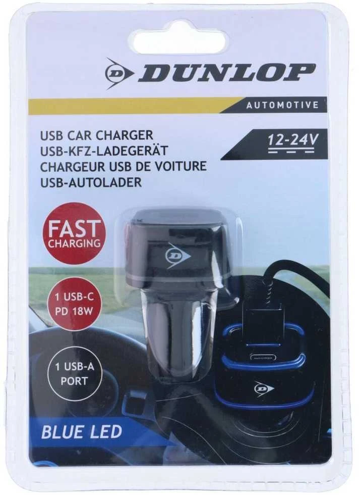 Dunlop Automobilinė įkroviklis su USB A ir C