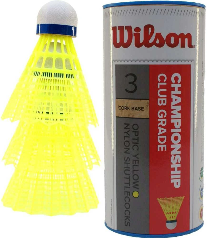 BADMINTON BADMINTON NYLON WILSON CHAMPIONSHIP TUBE 3 Vnt. NEON 78
