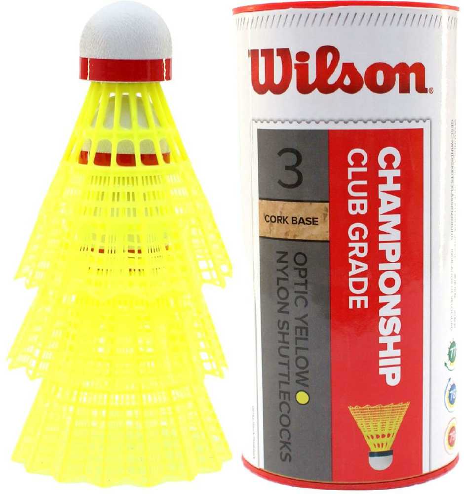 BADMINTON BADMINTON NYLON WILSON CHAMPIONSHIP TUBE 3 Vnt. NEON 79